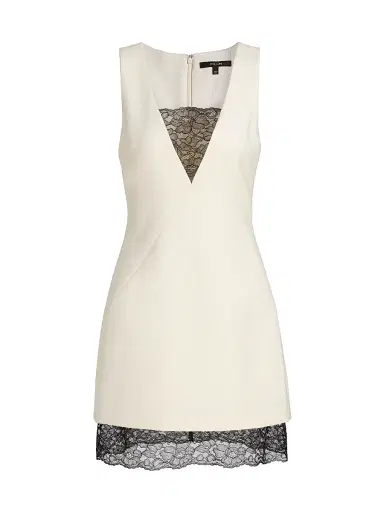 Toccin Women's Helena Lace-Accented Minidress - Jet | Thumbnail 1 Toccin Women's Helena Lace-Accented Minidress - Jet | Thumbnail 1