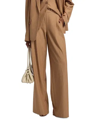 Toccin Women's Hailey Wide-Leg Trousers - Latte | Thumbnail 3 Toccin Women's Hailey Wide-Leg Trousers - Latte | Thumbnail 3