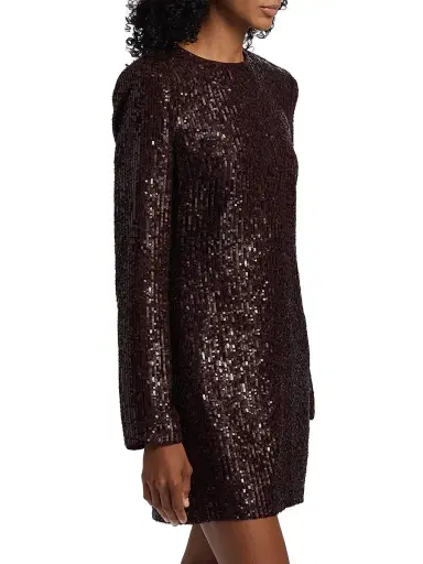 Toccin Women's Mirren Sequined Shift Minidress - Deep Spice | Thumbnail 4 Toccin Women's Mirren Sequined Shift Minidress - Deep Spice | Thumbnail 4