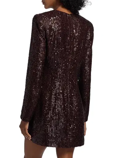 Toccin Women's Mirren Sequined Shift Minidress - Deep Spice | Thumbnail 5 Toccin Women's Mirren Sequined Shift Minidress - Deep Spice | Thumbnail 5