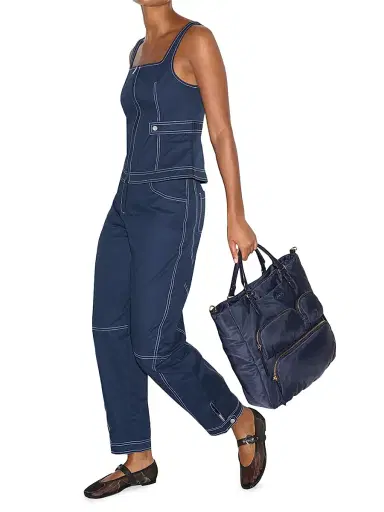 MZ Wallace Women's Chelsea Helmet Logo Tote Bag - Blue | Thumbnail 3 MZ Wallace Women's Chelsea Helmet Logo Tote Bag - Blue | Thumbnail 3