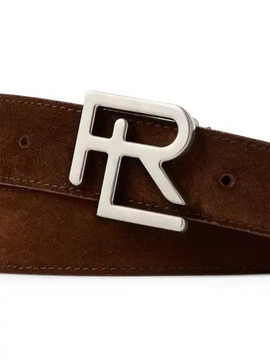 Polo Ralph Lauren Men's RL Suede Belt | Thumbnail 3 Polo Ralph Lauren Men's RL Suede Belt | Thumbnail 3