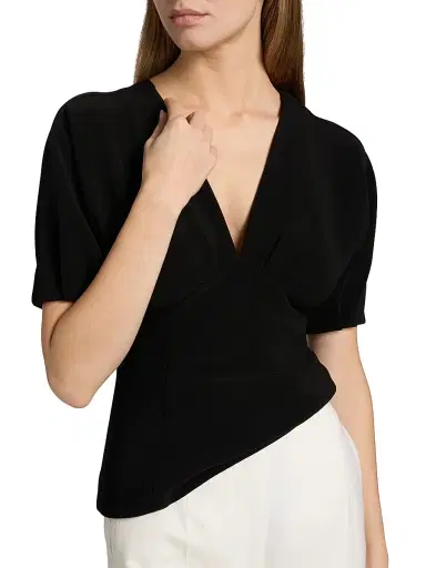 Proenza Schouler Women's Darena Stretch Crepe Top - Black | Thumbnail 6 Proenza Schouler Women's Darena Stretch Crepe Top - Black | Thumbnail 6