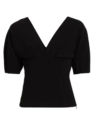 Proenza Schouler Women's Darena Stretch Crepe Top - Black | Thumbnail 1 Proenza Schouler Women's Darena Stretch Crepe Top - Black | Thumbnail 1