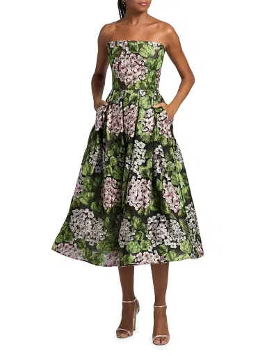 Bronx and Banco Women's Kate Floral Embroidered Corset Midi-Dress - Size XL | Thumbnail 3 Bronx and Banco Women's Kate Floral Embroidered Corset Midi-Dress - Size XL | Thumbnail 3