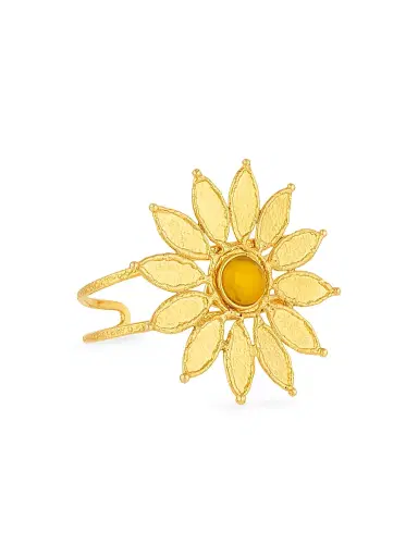 Sylvia Toledano Women's Sunflower 22K-Gold-Plated & Onyx Cuff - Gold | Thumbnail 1 Sylvia Toledano Women's Sunflower 22K-Gold-Plated & Onyx Cuff - Gold | Thumbnail 1