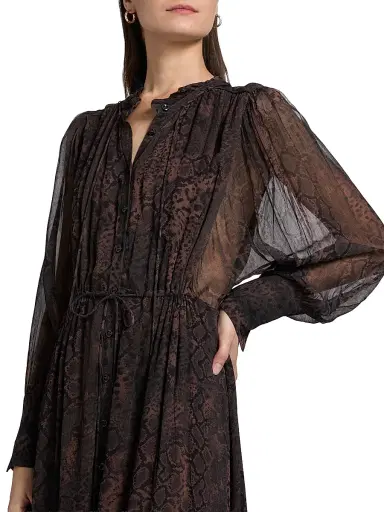 Ba&sh Women's Sahara Snake-Print Midi-Dress | Thumbnail 6 Ba&sh Women's Sahara Snake-Print Midi-Dress | Thumbnail 6