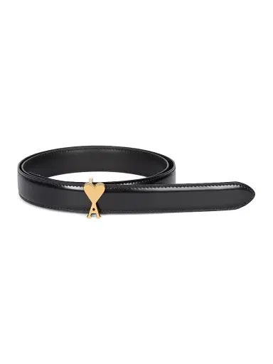 AMI PARIS Men's Logo Leather Belt | Thumbnail 1 AMI PARIS Men's Logo Leather Belt | Thumbnail 1