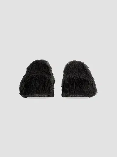 Balenciaga Women's Crocs Mules In Fake Fur - Black | Thumbnail 4 Balenciaga Women's Crocs Mules In Fake Fur - Black | Thumbnail 4