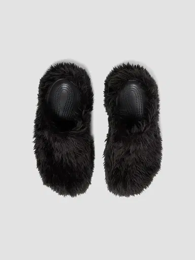 Balenciaga Women's Crocs Mules In Fake Fur - Black | Thumbnail 5 Balenciaga Women's Crocs Mules In Fake Fur - Black | Thumbnail 5