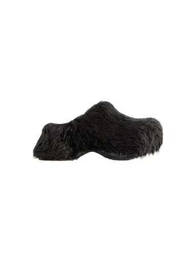 Balenciaga Women's Crocs Mules In Fake Fur - Black | Thumbnail 1 Balenciaga Women's Crocs Mules In Fake Fur - Black | Thumbnail 1