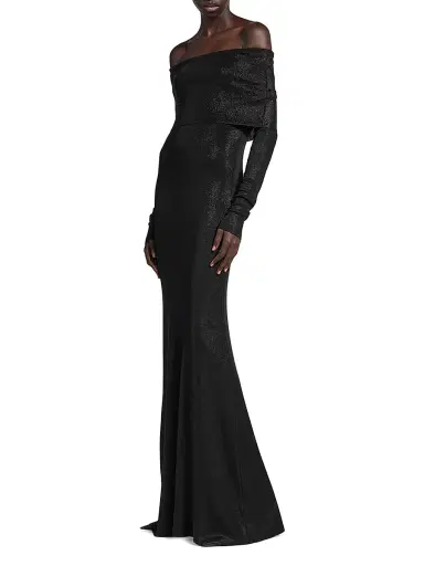 Balenciaga Women's Off-Shoulder Maxi Dress - Black - Size Small | Thumbnail 3 Balenciaga Women's Off-Shoulder Maxi Dress - Black - Size Small | Thumbnail 3