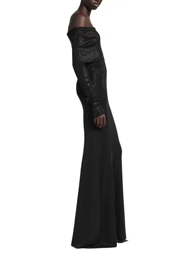 Balenciaga Women's Off-Shoulder Maxi Dress - Black - Size Small | Thumbnail 5 Balenciaga Women's Off-Shoulder Maxi Dress - Black - Size Small | Thumbnail 5
