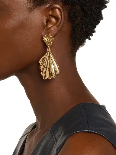 Gas Bijoux Women's Double Shell 24K-Gold-Plated Drop Earrings - Gold | Thumbnail 2 Gas Bijoux Women's Double Shell 24K-Gold-Plated Drop Earrings - Gold | Thumbnail 2