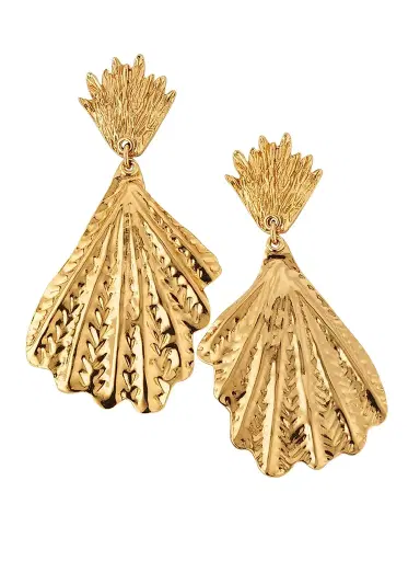 Gas Bijoux Women's Double Shell 24K-Gold-Plated Drop Earrings - Gold | Thumbnail 1 Gas Bijoux Women's Double Shell 24K-Gold-Plated Drop Earrings - Gold | Thumbnail 1