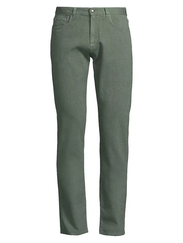 Men's Stretch Modern-Fit Slim Jeans - Dark Green Men's Stretch Modern-Fit Slim Jeans - Dark Green