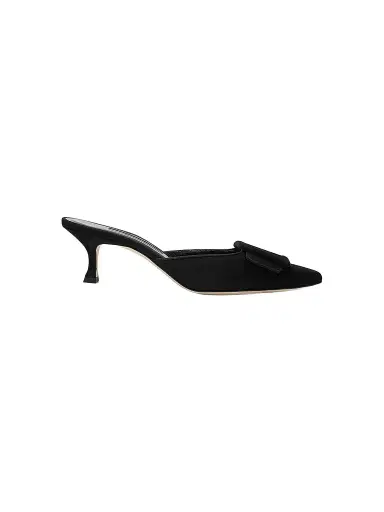 Manolo Blahnik Women's Maysale 50MM Suede Mules | Thumbnail 1 Manolo Blahnik Women's Maysale 50MM Suede Mules | Thumbnail 1