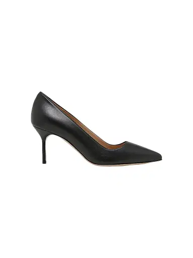 Manolo Blahnik Women's BB 70mm Leather Stiletto Pumps - Black - Size 6.5 | Thumbnail 1 Manolo Blahnik Women's BB 70mm Leather Stiletto Pumps - Black - Size 6.5 | Thumbnail 1