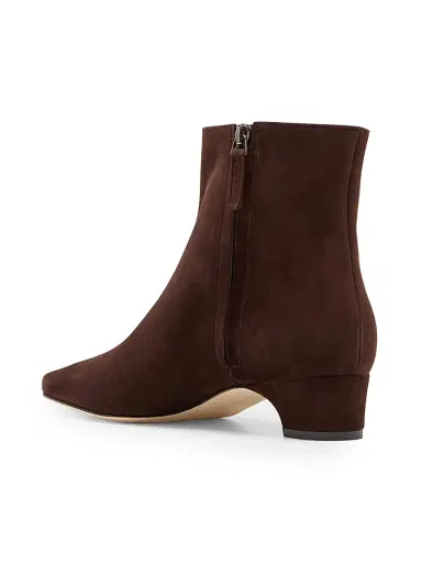 Manolo Blahnik Women's Tolarc 30MM Suede Ankle Boots - Dark Brown - Size 5 | Thumbnail 4 Manolo Blahnik Women's Tolarc 30MM Suede Ankle Boots - Dark Brown - Size 5 | Thumbnail 4
