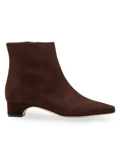 Manolo Blahnik Women's Tolarc 30MM Suede Ankle Boots - Dark Brown - Size 5 | Thumbnail 1 Manolo Blahnik Women's Tolarc 30MM Suede Ankle Boots - Dark Brown - Size 5 | Thumbnail 1