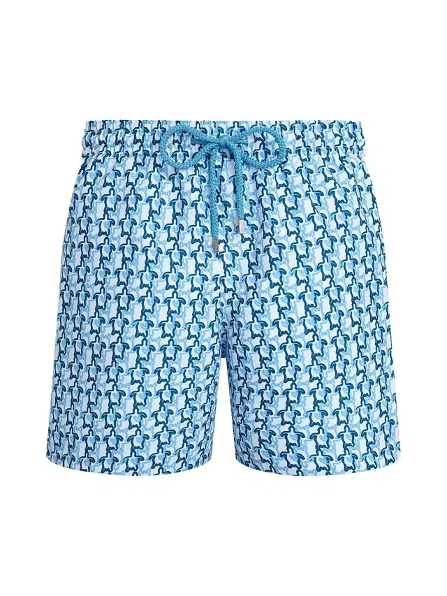Men's Turtles Printed Swim Shorts - Blanc Men's Turtles Printed Swim Shorts - Blanc