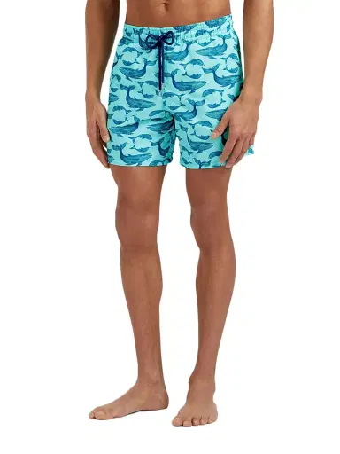 Vilebrequin Men's Marine Whale Print Swim Shorts | Thumbnail 3 Vilebrequin Men's Marine Whale Print Swim Shorts | Thumbnail 3