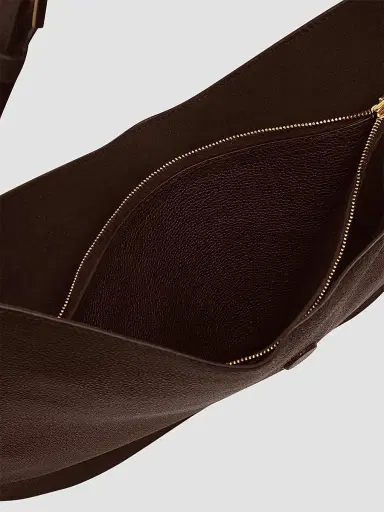 Tom Ford Women's Large Tara Leather Hobo Bag - Espresso | Thumbnail 4 Tom Ford Women's Large Tara Leather Hobo Bag - Espresso | Thumbnail 4