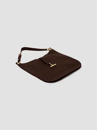 Tom Ford Women's Large Tara Leather Hobo Bag - Espresso | Thumbnail 6 Tom Ford Women's Large Tara Leather Hobo Bag - Espresso | Thumbnail 6