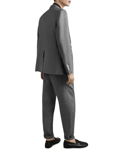 Dolce & Gabbana Men's Pleated-Front Linen Trousers - Dark Grey | Thumbnail 4 Dolce & Gabbana Men's Pleated-Front Linen Trousers - Dark Grey | Thumbnail 4