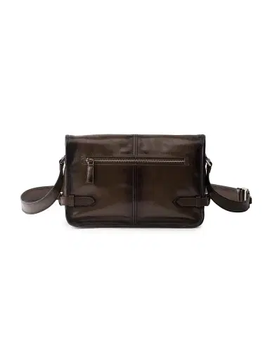 Prada Men's Antiqued Leather Shoulder Bag - Brown | Thumbnail 5 Prada Men's Antiqued Leather Shoulder Bag - Brown | Thumbnail 5
