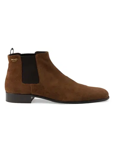 Prada Women's Suede Booties | Thumbnail 1 Prada Women's Suede Booties | Thumbnail 1