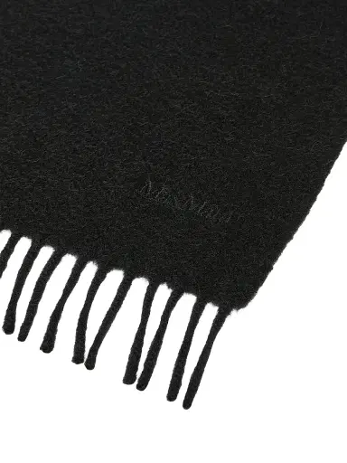 Max Mara Women's Camel Logo Stole - Black | Thumbnail 4 Max Mara Women's Camel Logo Stole - Black | Thumbnail 4