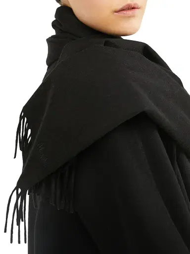 Max Mara Women's Camel Logo Stole - Black | Thumbnail 5 Max Mara Women's Camel Logo Stole - Black | Thumbnail 5