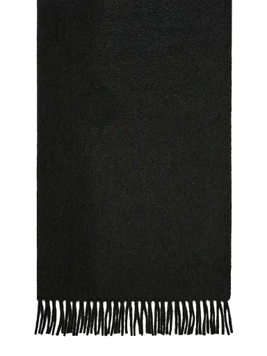 Max Mara Women's Camel Logo Stole - Black | Thumbnail 1 Max Mara Women's Camel Logo Stole - Black | Thumbnail 1