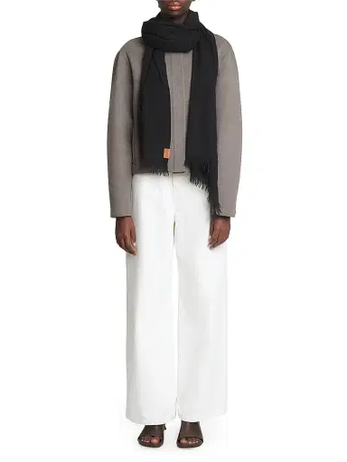 Loewe Women's Cashmere Scarf - Black | Thumbnail 3 Loewe Women's Cashmere Scarf - Black | Thumbnail 3