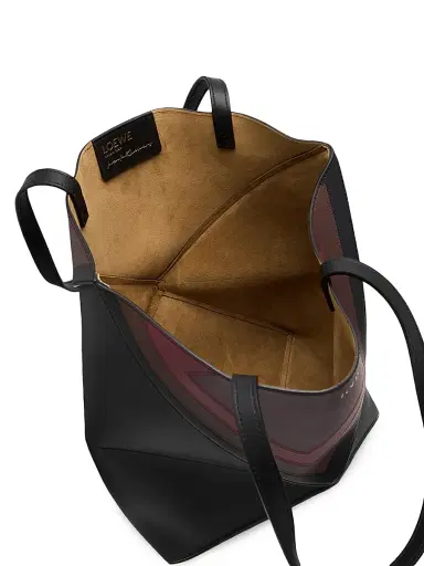 LOEWE Women's x Albers Puzzle Fold Leather Tote Bag - Metallic Black | Thumbnail 4 LOEWE Women's x Albers Puzzle Fold Leather Tote Bag - Metallic Black | Thumbnail 4