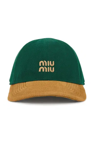 Miu Miu Drill Washed Bicolore Hat | Thumbnail 1 Miu Miu Drill Washed Bicolore Hat | Thumbnail 1