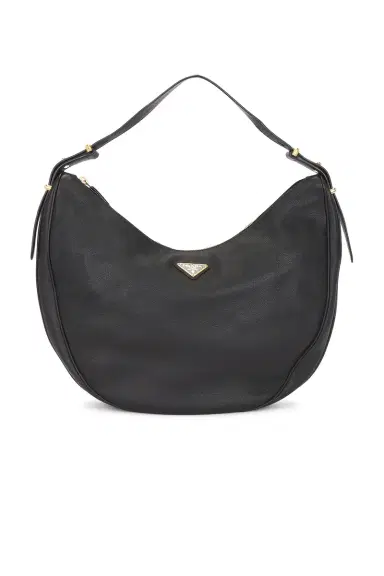 FWRD Renew Prada Tessuto Hobo Bag Black | Thumbnail 3 FWRD Renew Prada Tessuto Hobo Bag Black | Thumbnail 3