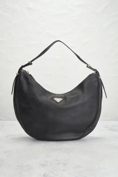 FWRD Renew Prada Tessuto Hobo Bag Black | Thumbnail 4 FWRD Renew Prada Tessuto Hobo Bag Black | Thumbnail 4