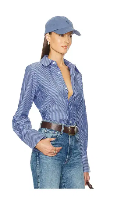 Helsa Pinstripe Poplin Fitted Shirt | Thumbnail 2 Helsa Pinstripe Poplin Fitted Shirt | Thumbnail 2