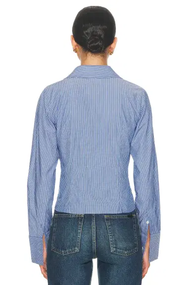 Helsa Pinstripe Poplin Fitted Shirt | Thumbnail 5 Helsa Pinstripe Poplin Fitted Shirt | Thumbnail 5