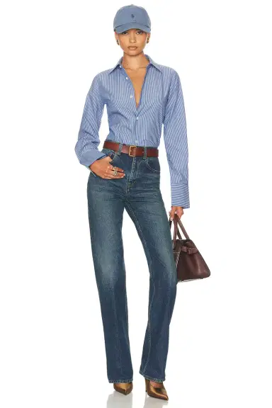 Helsa Pinstripe Poplin Fitted Shirt | Thumbnail 6 Helsa Pinstripe Poplin Fitted Shirt | Thumbnail 6