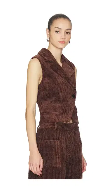 Ganni Seersucker Corduroy Vest | Thumbnail 2 Ganni Seersucker Corduroy Vest | Thumbnail 2