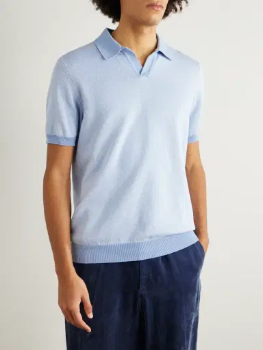 MR P. Honeycomb-Knit Organic Cotton Polo Shirt - Men | Thumbnail 3 MR P. Honeycomb-Knit Organic Cotton Polo Shirt - Men | Thumbnail 3