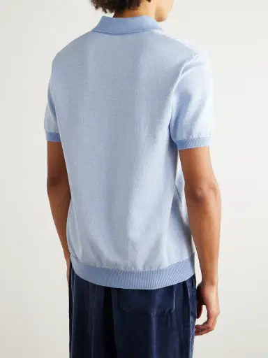 MR P. Honeycomb-Knit Organic Cotton Polo Shirt - Men | Thumbnail 4 MR P. Honeycomb-Knit Organic Cotton Polo Shirt - Men | Thumbnail 4