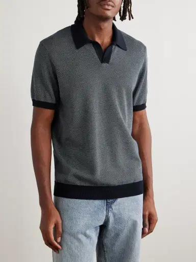 MR P. Honeycomb-Knit Organic Cotton Polo Shirt - Men | Thumbnail 3 MR P. Honeycomb-Knit Organic Cotton Polo Shirt - Men | Thumbnail 3