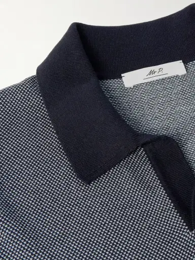 MR P. Honeycomb-Knit Organic Cotton Polo Shirt - Men | Thumbnail 5 MR P. Honeycomb-Knit Organic Cotton Polo Shirt - Men | Thumbnail 5