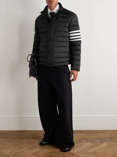 Thom Browne Striped Quilted Ripstop Down Jacket - Men | Thumbnail 2 Thom Browne Striped Quilted Ripstop Down Jacket - Men | Thumbnail 2