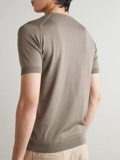John Smedley Belden Slim-Fit Sea Island Cotton T-Shirt - Men | Thumbnail 4 John Smedley Belden Slim-Fit Sea Island Cotton T-Shirt - Men | Thumbnail 4