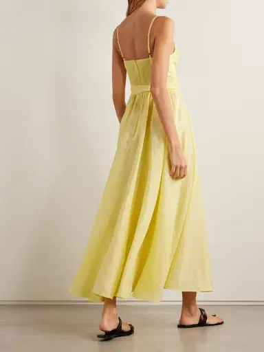 Zimmermann Awaken Gathered Linen Midi Dress | Thumbnail 3 Zimmermann Awaken Gathered Linen Midi Dress | Thumbnail 3